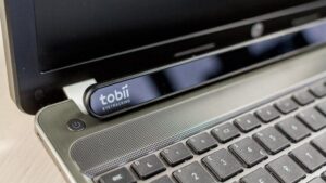 Tobii Eye tracker on laptop